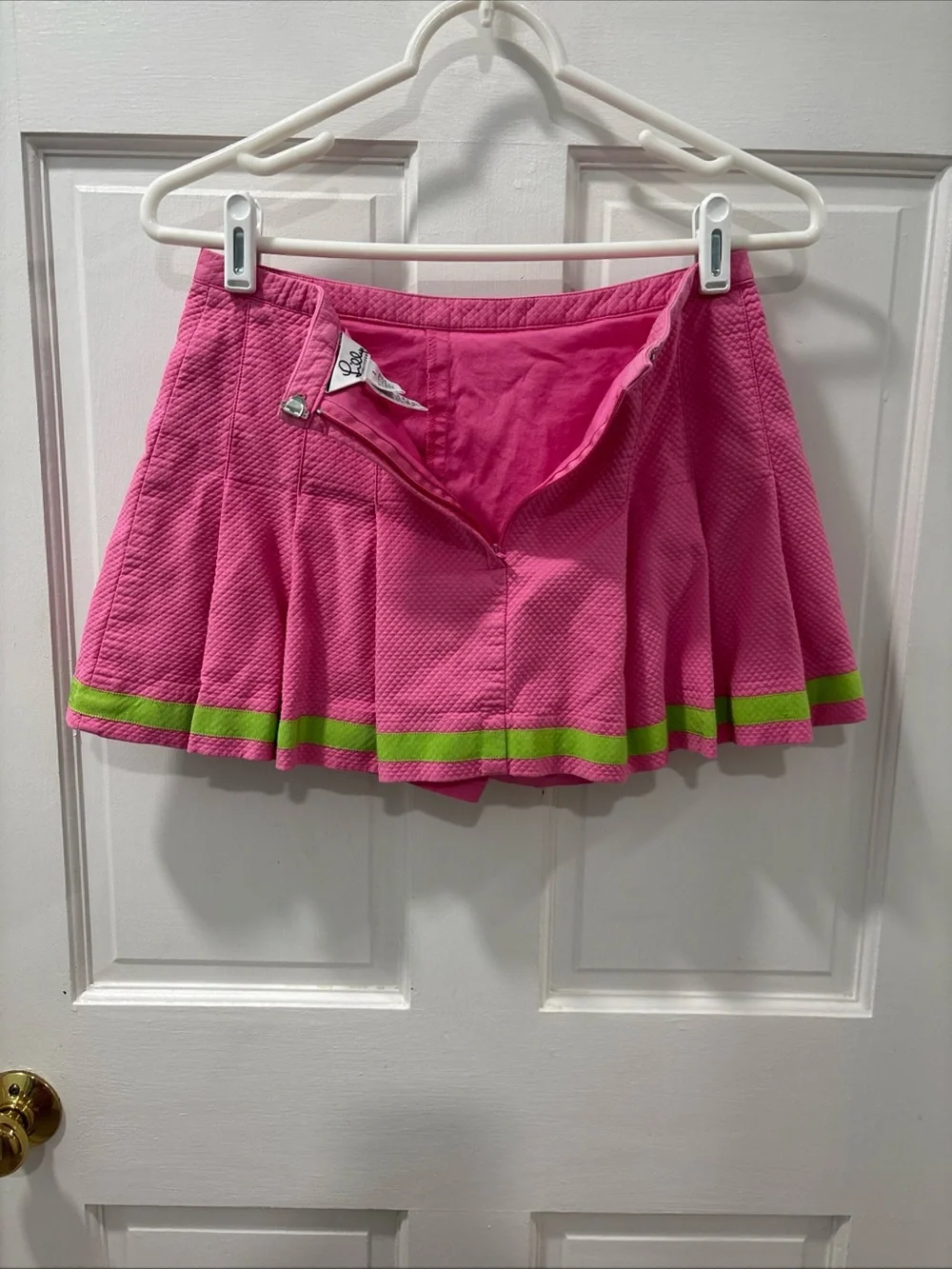 Lilly Pulitzer Women’s Maureen Skirt Size 2 Pink/Green Tennis Prep Y2K Pleated
